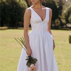 House of CB White emmelina corset dress